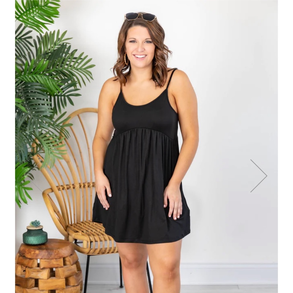 Pink Lilly Dancing Downtown Babydoll Tank Dress